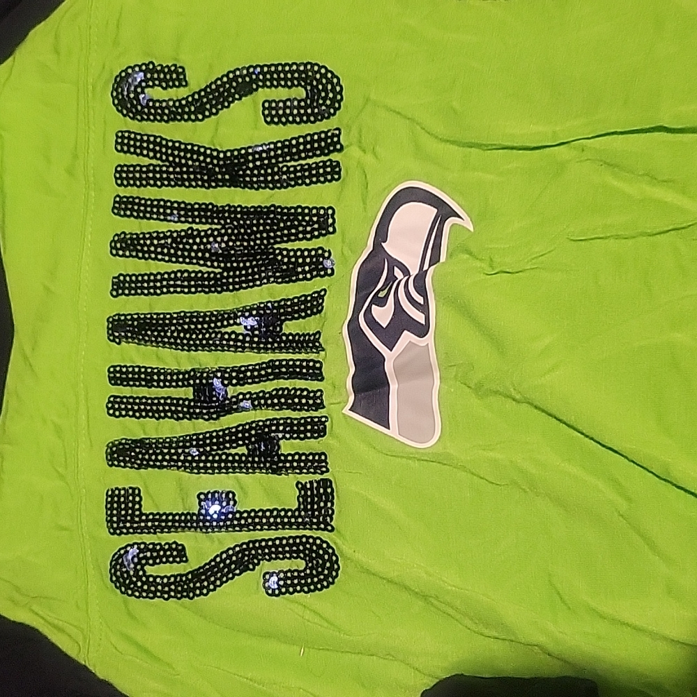 Girls Seahawks 3/4 sleeve top - Picture 2 of 3